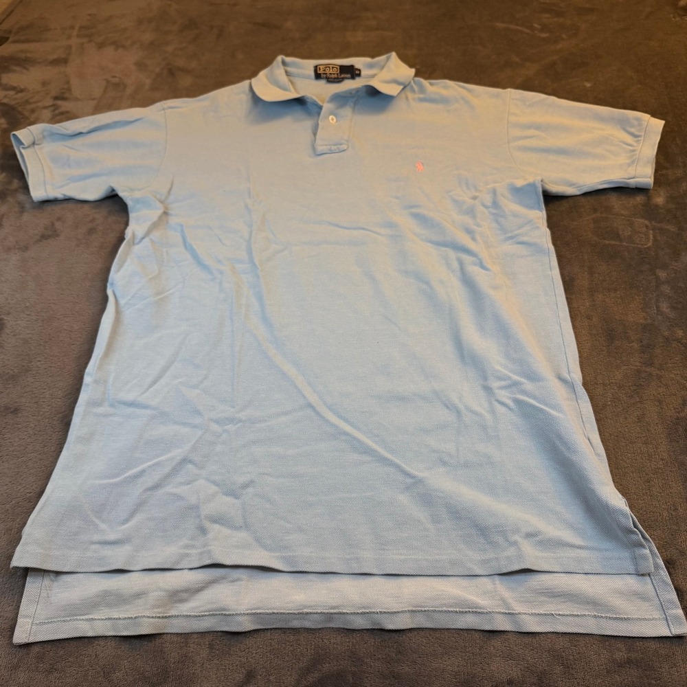 Polo Ralph Lauren Light Blue Classic Fit Short Sleeve Polo Shirt Mens Medium